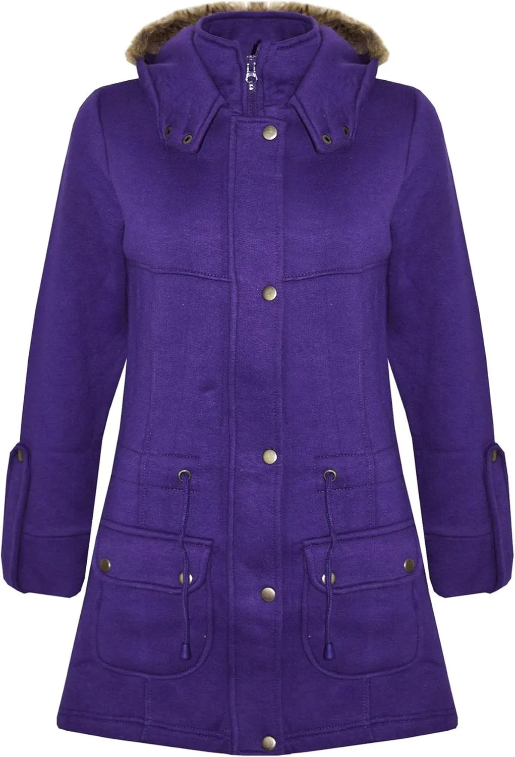 A2Z 4 Kids Girls Coat Kids Fleece Parka Jacket Long Faux Fur Hooded Fashion Coats