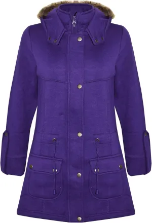 A2Z 4 Kids Girls Coat Kids Fleece Parka Jacket Long Faux Fur Hooded Fashion Coats