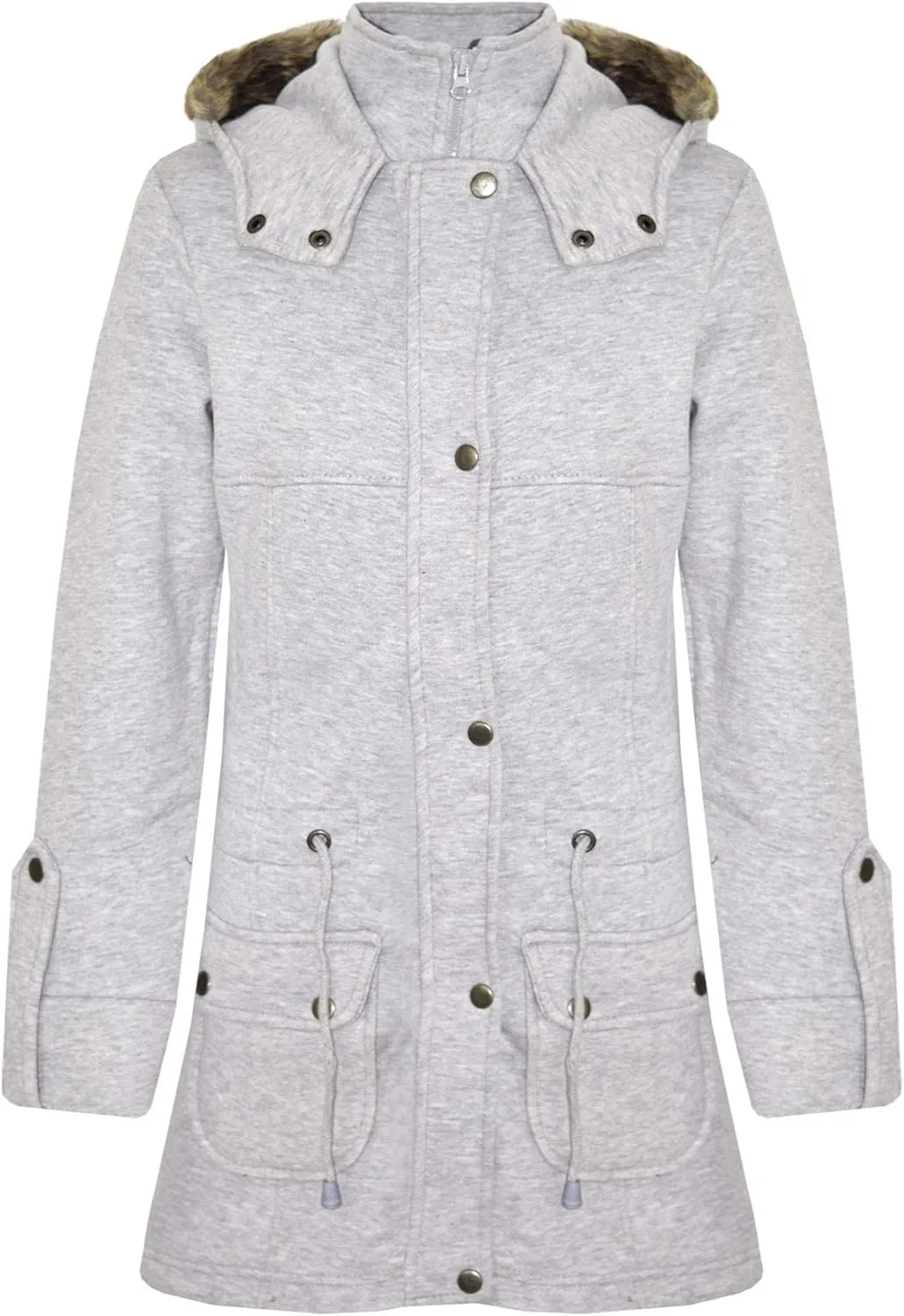 A2Z 4 Kids Girls Coat Kids Fleece Parka Jacket Long Faux Fur Hooded Fashion Coats