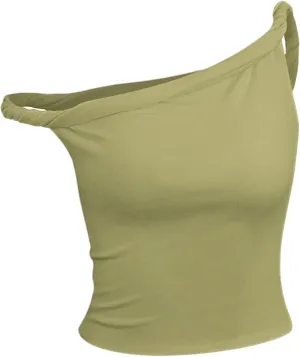 Asymmetrical Tops for Women Double-Layer Twist Strap Off Shoulder Tanks Y2K Tops Summer Going Out Tops