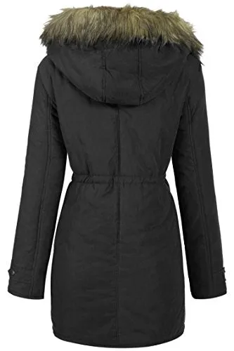 Beyove Womens Military Hooded Warm Winter Faux Fur Lined Parkas Anroaks Long Coats