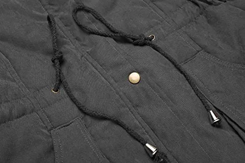 Beyove Womens Military Hooded Warm Winter Faux Fur Lined Parkas Anroaks Long Coats