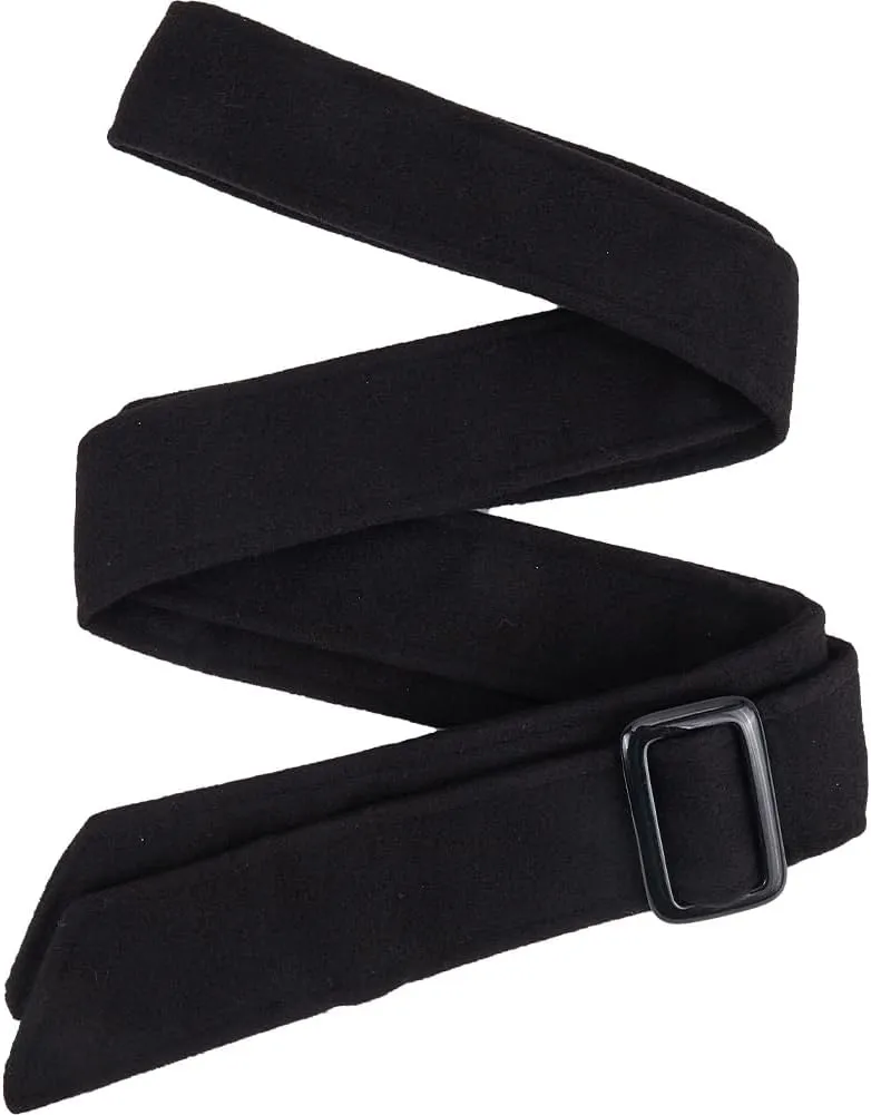 GORGECRAFT Overcoat Waist Belt Black Cloth Trendy Wide Bowknot Decorated Coat Cinch Tie Buckle Women Sash Bow Ties Adjustable Replacement Band Long Belt for Thick Trench Coat Overcoats Jacket