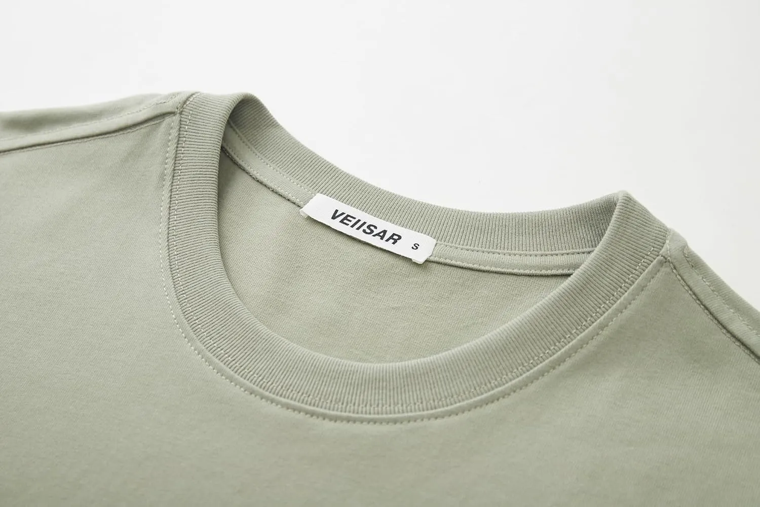 VEIISAR Men's Heavy Weight Crew Neck T-Shirt Mens Premium Cotton Tee - Pre Shrunk S-3XL