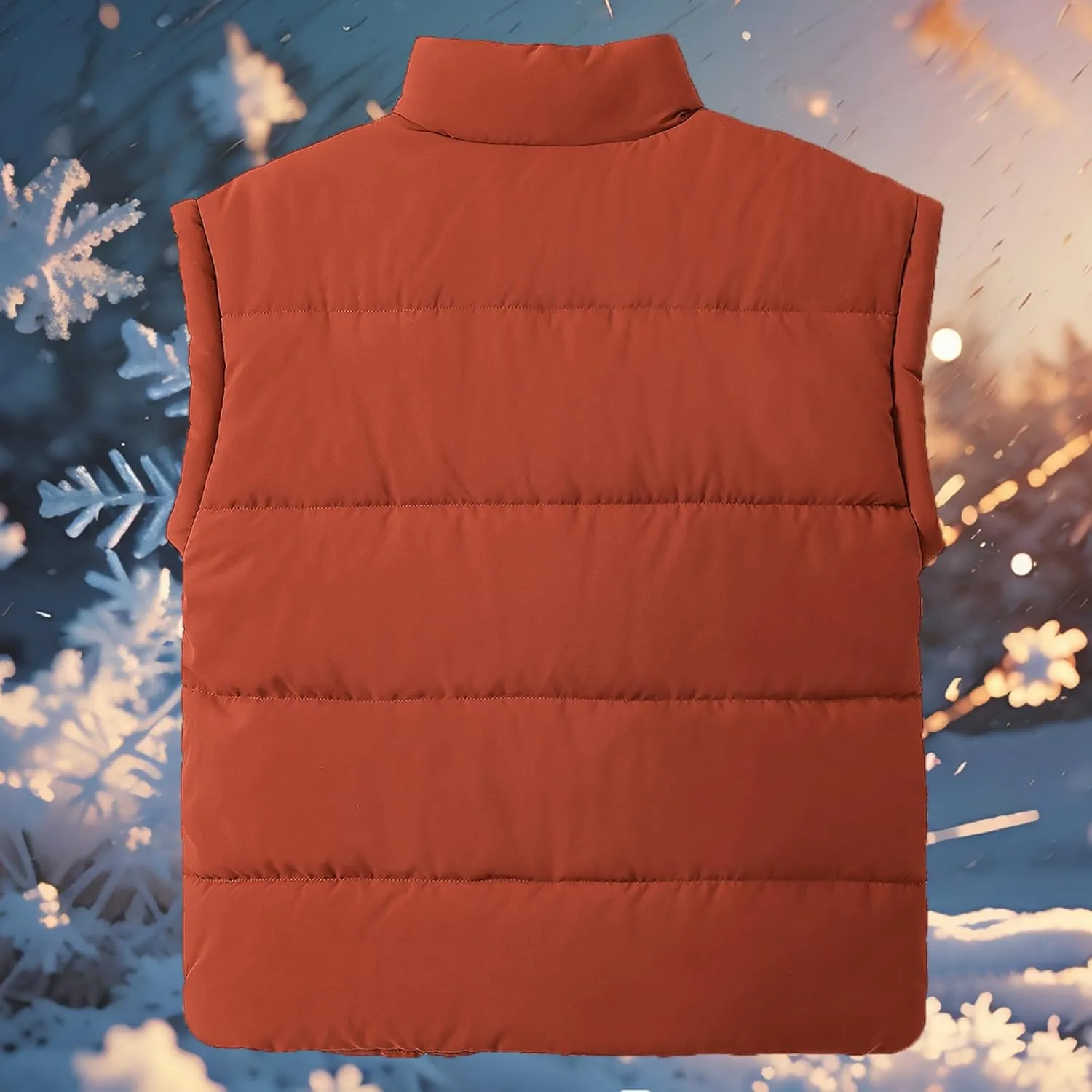 Women's Outerwear Vests Various Print Quilted Warm Cotton Loose Sleeveless Jacket